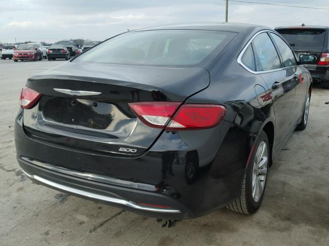 1C3CCCAB4FN698229 - 2015 CHRYSLER 200 LIMITE BLACK photo 4