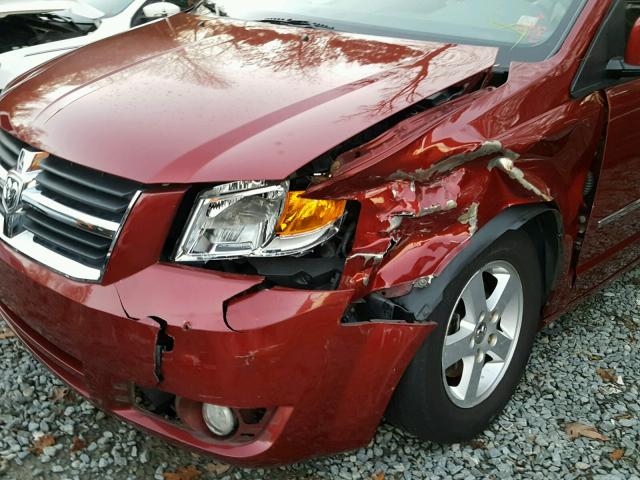 2D4RN5D19AR403557 - 2010 DODGE GRAND CARA RED photo 9