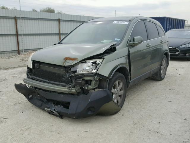 JHLRE38788C028329 - 2008 HONDA CR-V EXL GREEN photo 2