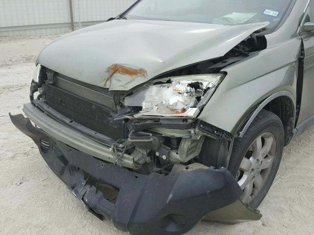 JHLRE38788C028329 - 2008 HONDA CR-V EXL GREEN photo 9