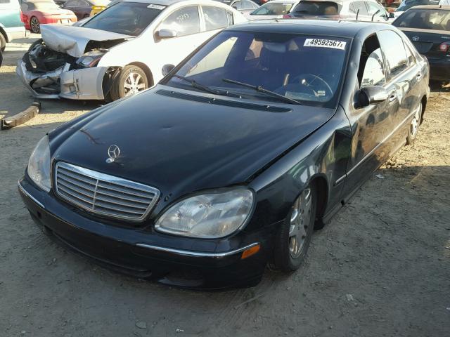 WDBNG70J42A299524 - 2002 MERCEDES-BENZ S 430 BLACK photo 2