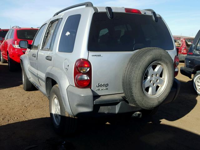 1J4GL48K47W620497 - 2007 JEEP LIBERTY SP SILVER photo 3