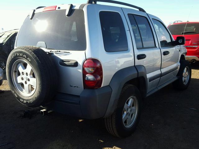 1J4GL48K47W620497 - 2007 JEEP LIBERTY SP SILVER photo 4