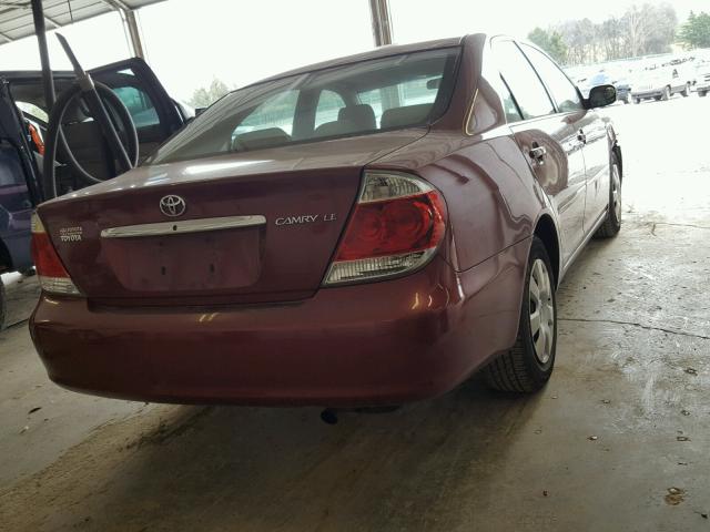 4T1BE32K26U118624 - 2006 TOYOTA CAMRY LE ბურგუნდია ფოტო 4