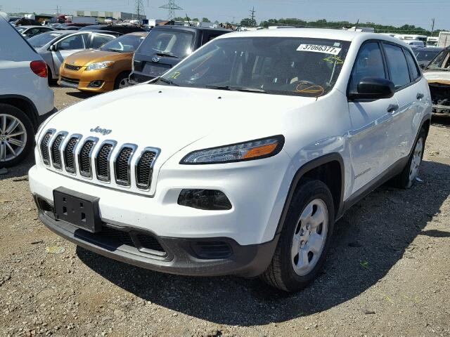 1C4PJLAB3GW229082 - 2016 JEEP CHEROKEE S WHITE photo 2