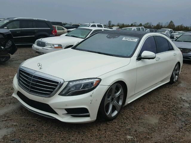 WDDUG8CB0EA055726 - 2014 MERCEDES-BENZ S 550 WHITE photo 2