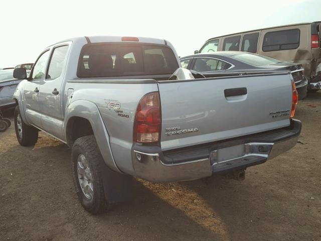 5TEJU62N27Z348106 - 2007 TOYOTA TACOMA DOU SILVER photo 3