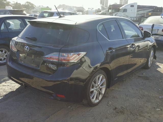 JTHKD5BH4B2031559 - 2011 LEXUS CT 200 BLACK photo 4