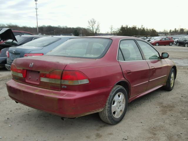 1HGCG16582A009271 - 2002 HONDA ACCORD EX BURGUNDY photo 4