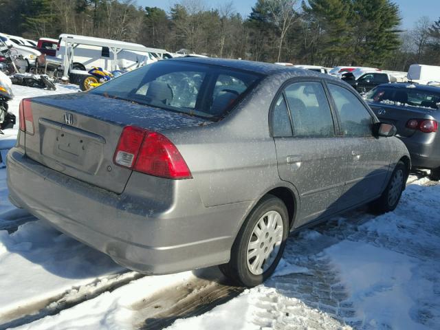 2HGES15594H575212 - 2004 HONDA CIVIC LX GRAY photo 4