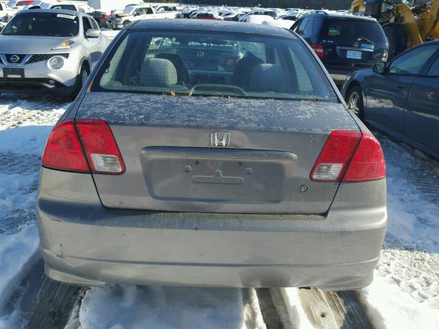 2HGES15594H575212 - 2004 HONDA CIVIC LX GRAY photo 9