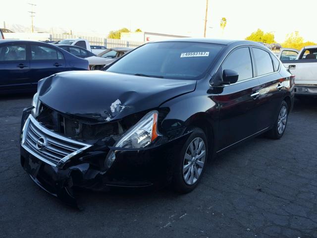 3N1AB7AP2DL655615 - 2013 NISSAN SENTRA S BLACK photo 2