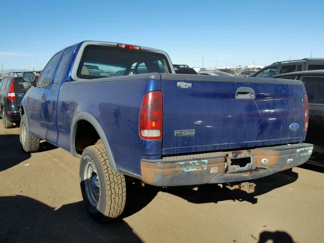1FTDX18WXVKC82168 - 1997 FORD F150 BLUE photo 3