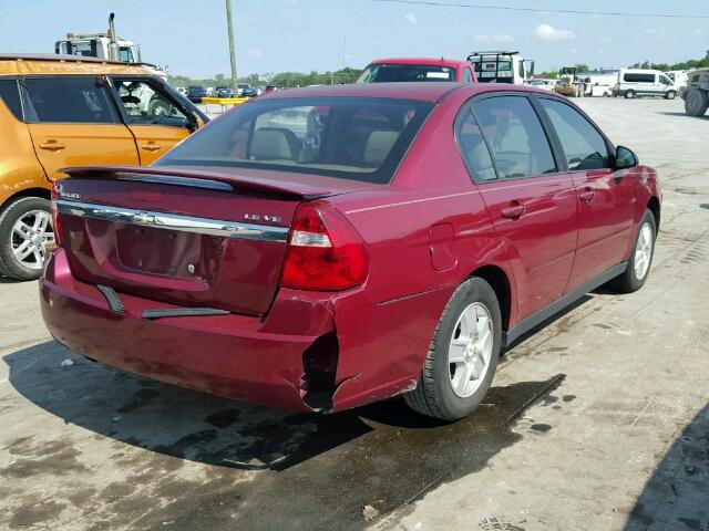 1G1ZT54825F254379 - 2005 CHEVROLET MALIBU LS 栗色 照片 4