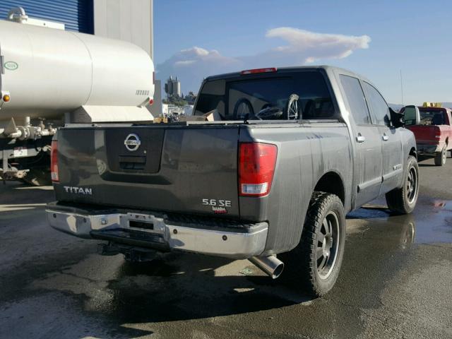 1N6AA07A25N500555 - 2005 NISSAN TITAN XE CHARCOAL photo 4