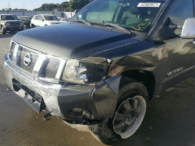 1N6AA07A25N500555 - 2005 NISSAN TITAN XE CHARCOAL photo 9