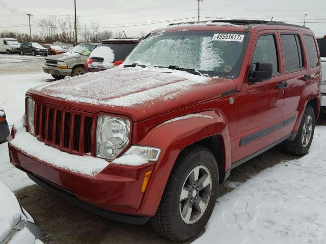 1J8GN28K49W506418 - 2009 JEEP LIBERTY SP RED photo 2