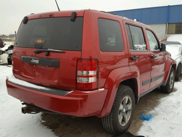 1J8GN28K49W506418 - 2009 JEEP LIBERTY SP RED photo 4