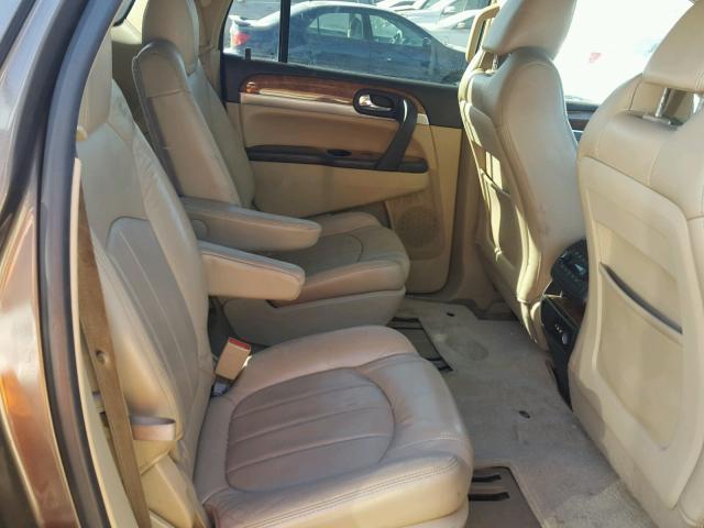 5GALVCED6AJ136352 - 2010 BUICK ENCLAVE CX BROWN photo 6