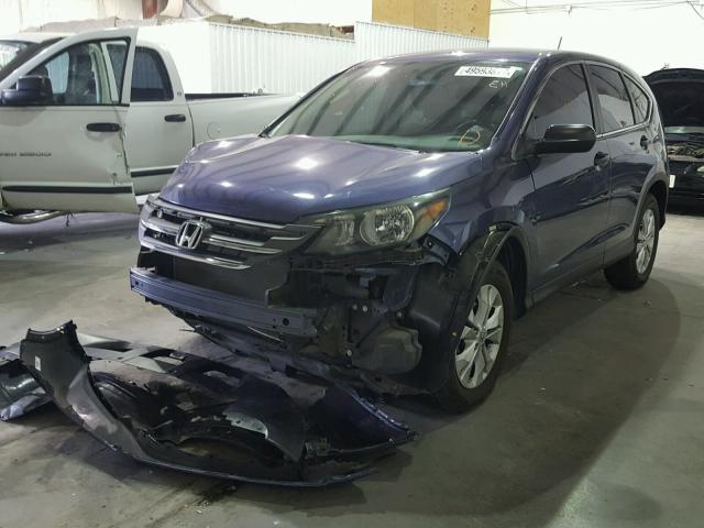 2HKRM4H38DH601408 - 2013 HONDA CR-V LX BLUE photo 2