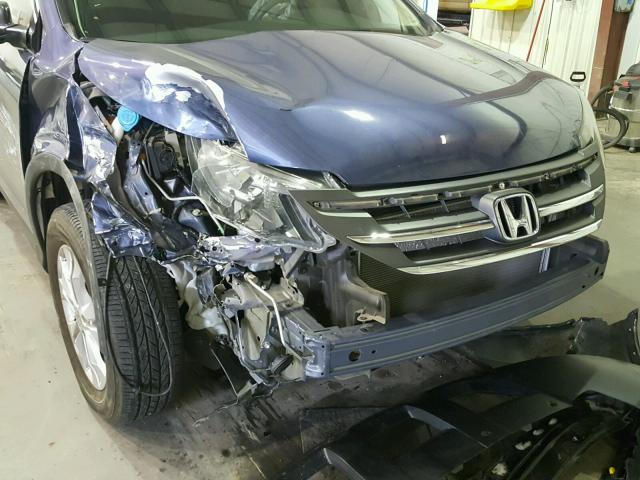 2HKRM4H38DH601408 - 2013 HONDA CR-V LX BLUE photo 9