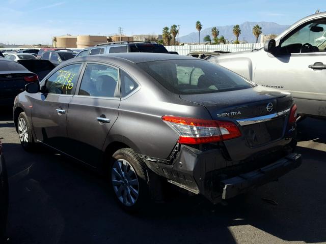 3N1AB7AP5EY239644 - 2014 NISSAN SENTRA S GRAY photo 3