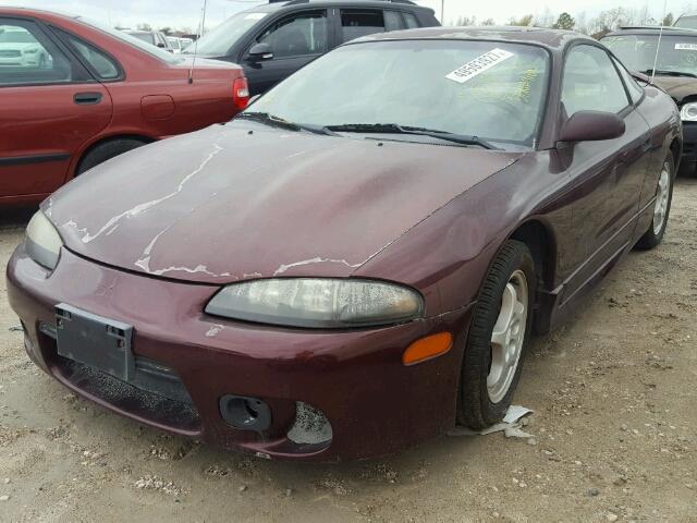 4A3AK44Y6WE076448 - 1998 MITSUBISHI ECLIPSE GS MAROON photo 2