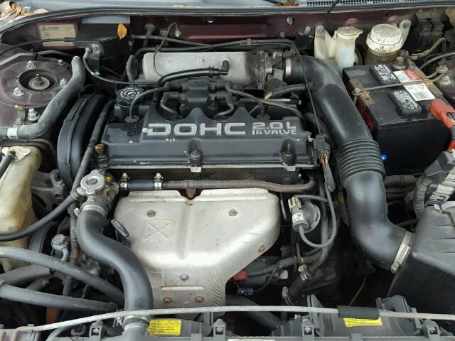 4A3AK44Y6WE076448 - 1998 MITSUBISHI ECLIPSE GS MAROON photo 7