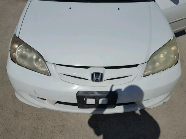 2HGES16584H558934 - 2004 HONDA CIVIC LX WHITE photo 7