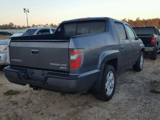 5FPYK1F50CB002480 - 2012 HONDA RIDGELINE GRAY photo 4