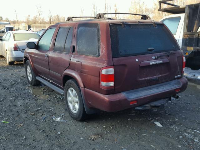 JN8DR07Y81W524874 - 2001 NISSAN PATHFINDER BROWN photo 3