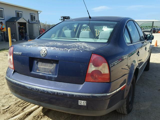 WVWPD63BX2P060039 - 2002 VOLKSWAGEN PASSAT GLS BLUE photo 4