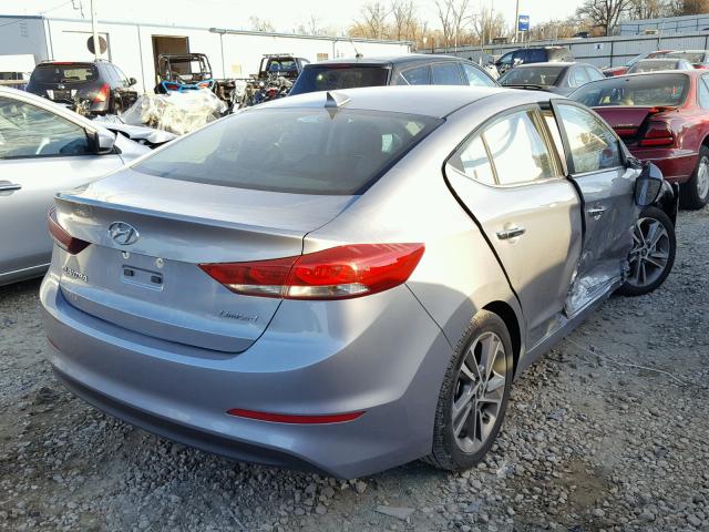 5NPD84LFXHH153940 - 2017 HYUNDAI ELANTRA SE SILVER photo 4