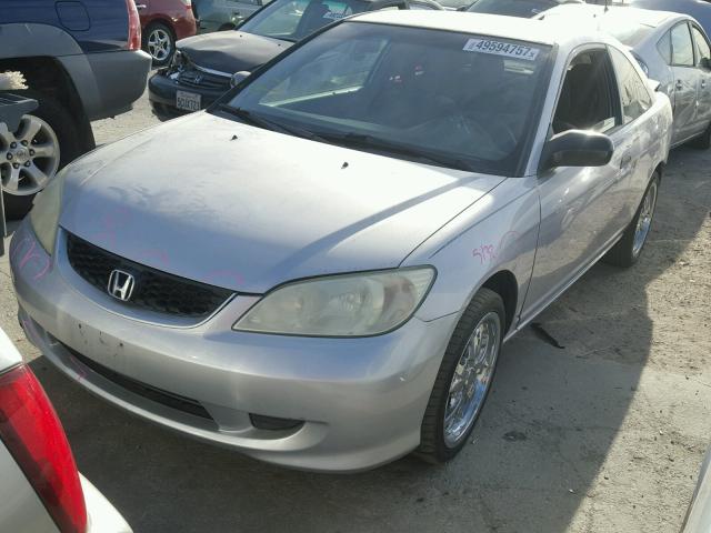 1HGEM22165L011457 - 2005 HONDA CIVIC DX V SILVER photo 2