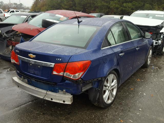 1G1PH5SC3C7260506 - 2012 CHEVROLET CRUZE LTZ BLUE photo 4