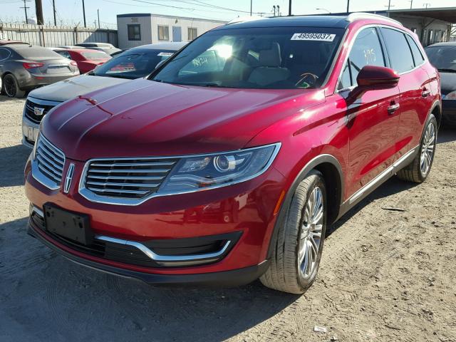 2LMTJ6LR1GBL27975 - 2016 LINCOLN MKX RESERV RED photo 2