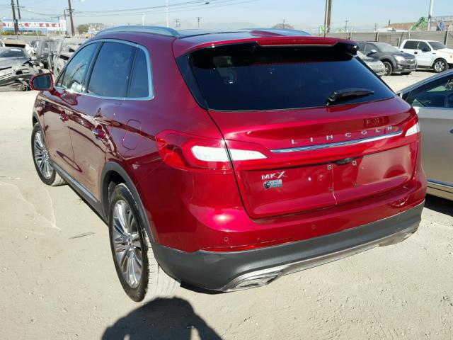 2LMTJ6LR1GBL27975 - 2016 LINCOLN MKX RESERV RED photo 3