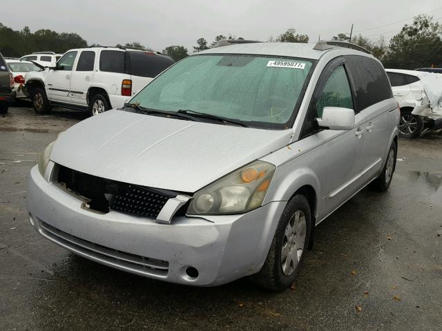 5N1BV28U15N127925 - 2005 NISSAN QUEST S SILVER photo 2