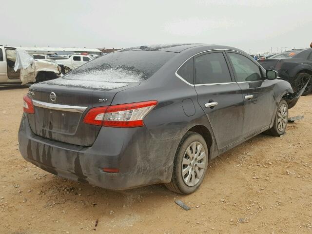 3N1AB7AP5FL658298 - 2015 NISSAN SENTRA S GRAY photo 4