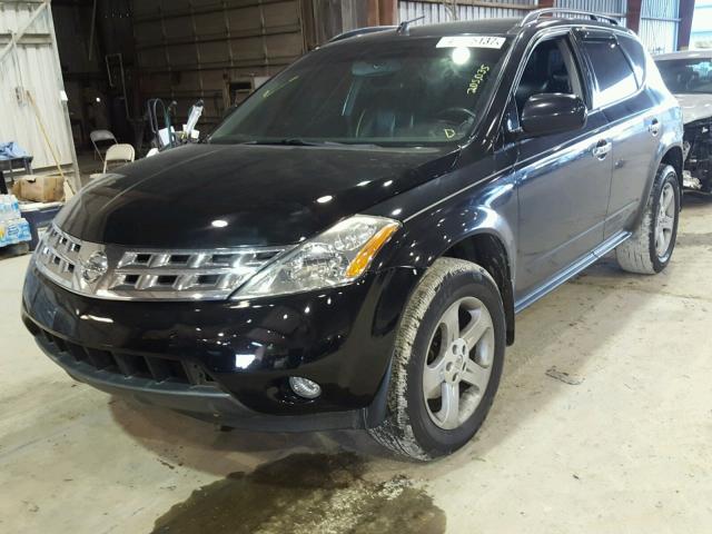 JN8AZ08T15W307033 - 2005 NISSAN MURANO SL BLACK photo 2