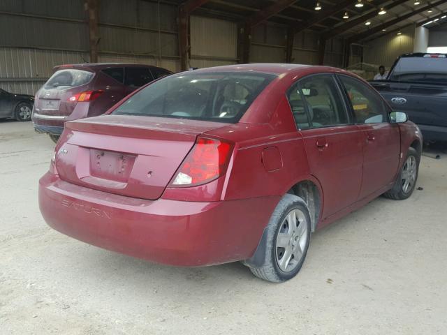 1G8AJ58F57Z144599 - 2007 SATURN ION LEVEL MAROON photo 4
