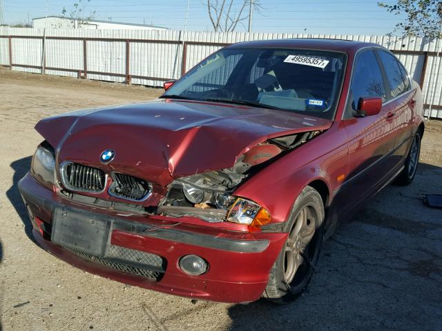 WBAAV53411FJ69313 - 2001 BMW 330 I BURGUNDY photo 2