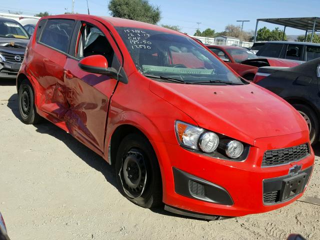 1G1JB6SG2E4153886 - 2014 CHEVROLET SONIC LS RED photo 1