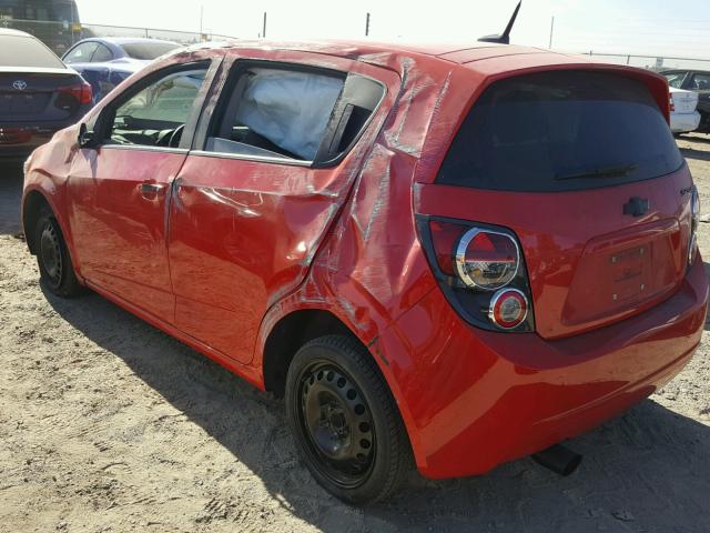 1G1JB6SG2E4153886 - 2014 CHEVROLET SONIC LS RED photo 3