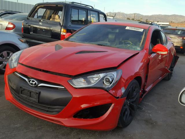 KMHHU6KJ0GU134053 - 2016 HYUNDAI GENESIS CO RED photo 2