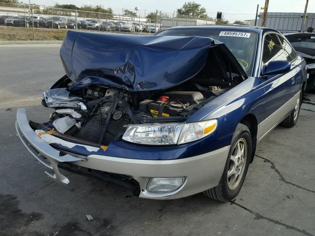 2T1CG22P71C467924 - 2001 TOYOTA CAMRY SOLA BLUE photo 2