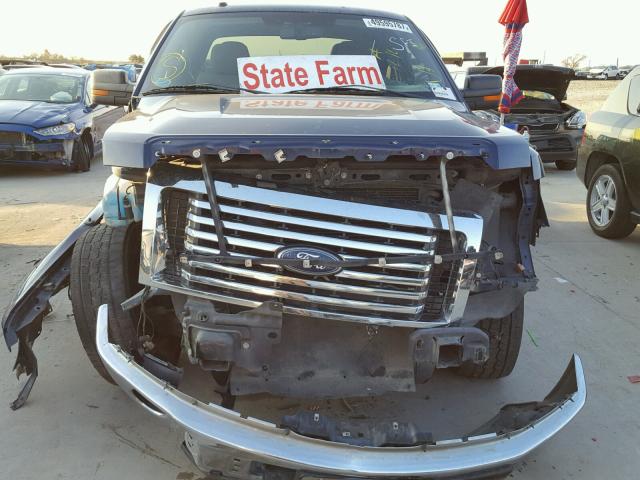 1FTEX1C86AFA64731 - 2010 FORD F150 SUPER BLUE photo 9