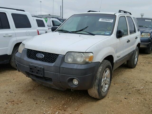 1FMYU49H17KB87654 - 2007 FORD ESCAPE HEV WHITE photo 2