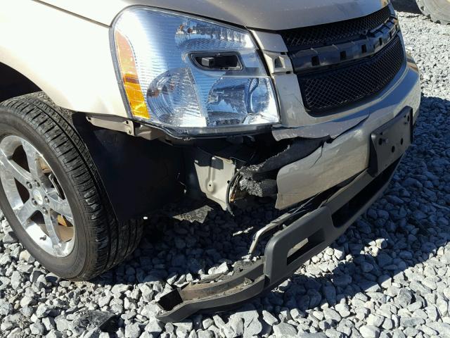 2CNDL63F976056706 - 2007 CHEVROLET EQUINOX LT GOLD photo 9