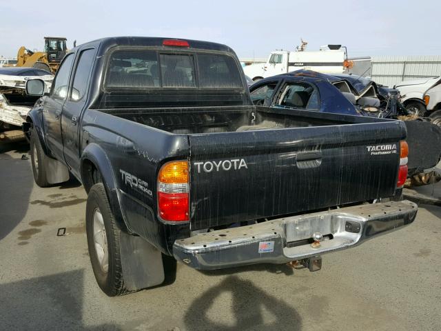 5TEGN92N01Z740940 - 2001 TOYOTA TACOMA DOU BLACK photo 3